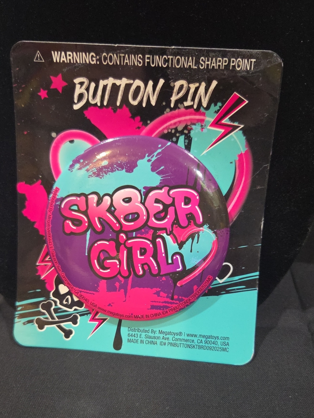 Y2K SK8ER GIRL BUTTON PIN